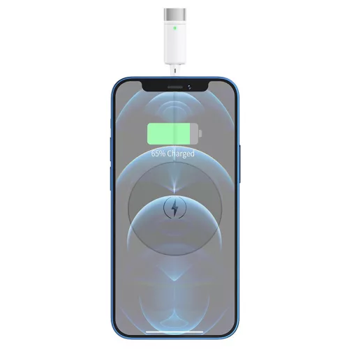 HOCO Qi univerzális vezeték nélküli töltő állomás - 15W - HOCO CW31 Magnetic    MagSafe Fast Charger - fehér