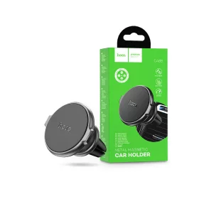   Univerzális szellőzőrácsba illeszthető mágneses PDA/GSM autós tartó - HOCO CA88 Metal Magnetic Car Holder - fekete
