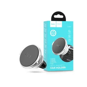   Univerzális szellőzőrácsba illeszthető mágneses PDA/GSM autós tartó - HOCO CA88 Metal Magnetic Car Holder - ezüst/fekete