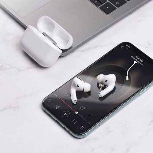 HOCO TWS Bluetooth sztereó headset v5.1 + töltőtok - HOCO EW05 Plus True        Wireless Earphones with Charging Case - fehér