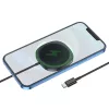 HOCO Qi univerzális vezeték nélküli töltő állomás telefontartó funkcióval - 15W - HOCO CW35Holder MagSafe Fast Charger - fekete
