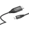 HOCO Type-C - HDMI kábel 2 m-es vezetékkel - HOCO UA16 Type-C to HDMI Adapter 4KUltra HD - fekete