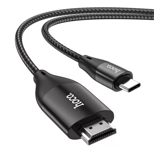 HOCO Type-C - HDMI kábel 2 m-es vezetékkel - HOCO UA16 Type-C to HDMI Adapter 4KUltra HD - fekete