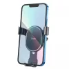 Univerzális szellőzőrácsba illeszthető PDA/GSM autós tartó 4,5-6,7" méretű      készülékekhez - HOCO CA56 Plus Metal In-Car Holder - fekete