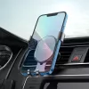 Univerzális szellőzőrácsba illeszthető PDA/GSM autós tartó 4,5-6,7" méretű      készülékekhez - HOCO CA56 Plus Metal In-Car Holder - fekete