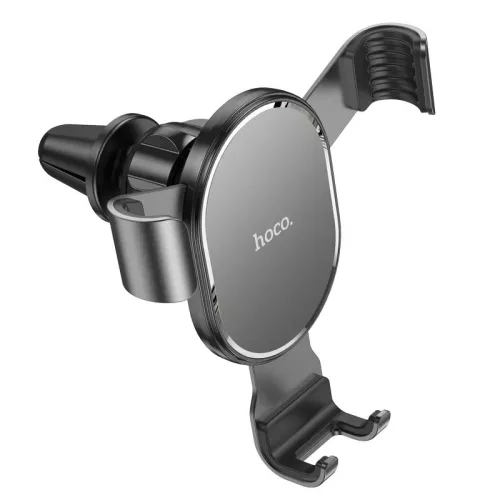 Univerzális szellőzőrácsba illeszthető PDA/GSM autós tartó 4,5-6,7" méretű      készülékekhez - HOCO CA56 Plus Metal In-Car Holder - fekete