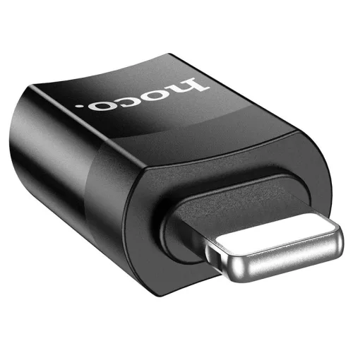 HOCO USB Type-C  - Lightning adapter - HOCO UA17 USB-C To Lightning Adapter - 2A- fekete