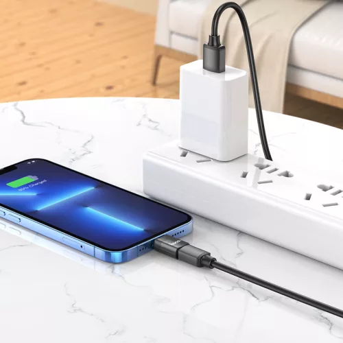 HOCO USB Type-C  - Lightning adapter - HOCO UA17 USB-C To Lightning Adapter - 2A- fekete