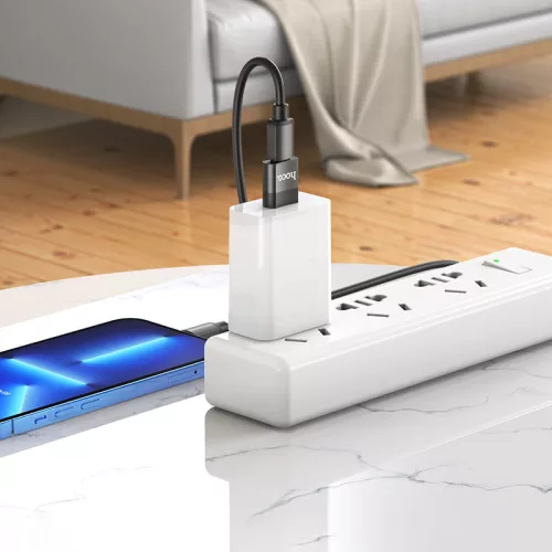 USB Type-C - USB OTG adapter - HOCO UA17 - fekete