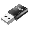 USB Type-C - USB OTG adapter - HOCO UA17 - fekete