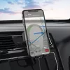 HOCO szellőzőrácsba illeszthető vezeték nélküli autós tartó/gyorstöltő - 15 W - HOCO CA105 Wireless Charging Car Holder - fekete