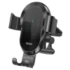 HOCO szellőzőrácsba illeszthető vezeték nélküli autós tartó/gyorstöltő - 15 W - HOCO CA105 Wireless Charging Car Holder - fekete
