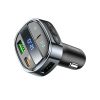 HOCO Bluetooth FM-transmitter/szivargyújtó töltő - 2xUSB + MP3/FLAC + PD30W +   QC 3.0 - HOCO E70 - fekete