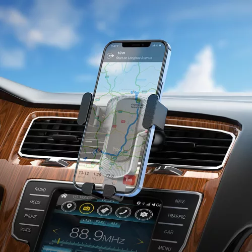 HOCO univerzális szellőzőrácsba illeszthető autós tartó - HOCO CA103 Gravity CarHolder - fekete
