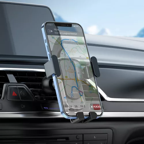 HOCO univerzális szellőzőrácsba illeszthető autós tartó - HOCO CA103 Gravity CarHolder - fekete