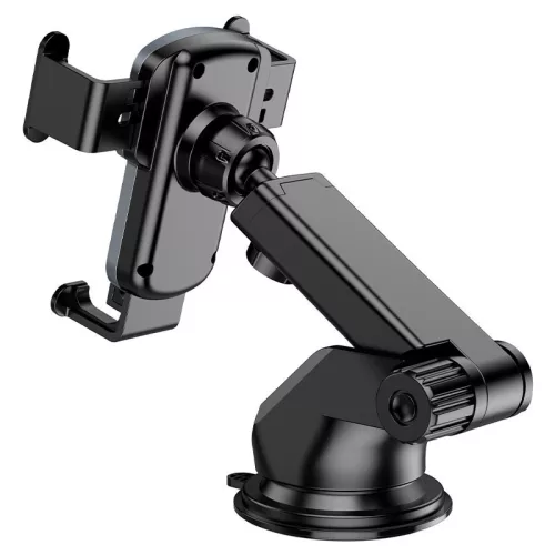 HOCO univerzális műszerfalra/szélvédőre helyezhető illeszthető autós tartó - HOCO CA104 Gravity Car Holder - fekete