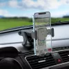 HOCO univerzális műszerfalra/szélvédőre helyezhető illeszthető autós tartó - HOCO CA104 Gravity Car Holder - fekete