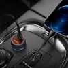 HOCO szivargyújtós töltő adapter USB + Type-C bemenettel + Lightning - Type-C   kábel - 20W - HOCO Z46A Quick Car Charger Set PD 20W + QC 3.0 - fekete