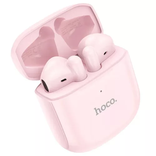 HOCO TWS Bluetooth sztereó headset v5.3 + töltőtok - HOCO EW19 Plus True        Wireless Earphones with Charging Case - rózsaszín