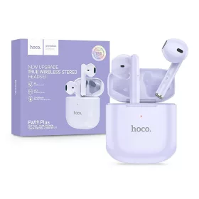   HOCO TWS Bluetooth sztereó headset v5.3 + töltőtok - HOCO EW19 Plus True        Wireless Earphones with Charging Case - lila