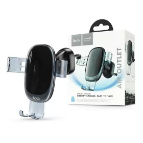  HOCO univerzális szellőzőrácsba illeszthető  autós tartó 4,7-7'' méretű készülékekhez - HOCO H7 Gravity Air Vent Car Holder - fekete