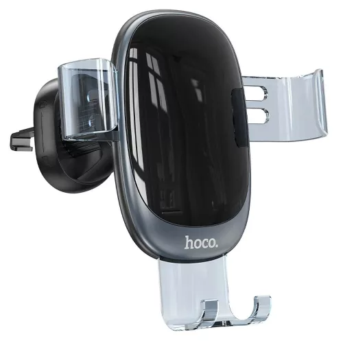 HOCO univerzális szellőzőrácsba illeszthető  autós tartó 4,7-7'' méretű készülékekhez - HOCO H7 Gravity Air Vent Car Holder - fekete