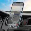 HOCO univerzális szellőzőrácsba illeszthető  autós tartó 4,7-7'' méretű készülékekhez - HOCO H7 Gravity Air Vent Car Holder - fekete