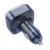HOCO Bluetooth FM-transmitter/szivargyújtó töltő - 2xUSB + AUX + MP3 + PD30W +  QC 3.0 - HOCO E75 - ezüst