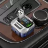 HOCO Bluetooth FM-transmitter/szivargyújtó töltő - 2xUSB + AUX + MP3 + PD30W +  QC 3.0 - HOCO E75 - ezüst