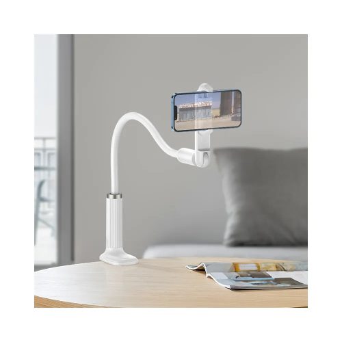 HOCO univerzális asztali telefontartó 4,5-7 méretű készülékhez - HOCO HD4 Lazy  Stand - fehér