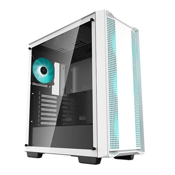 DeepCool Számítógépház - CC560 WHITE (fehér, ablakos, 4x12cm ventilátor, Mini-ITX / Mico-ATX / ATX, 1xUSB3.0, 1xUSB2.0)