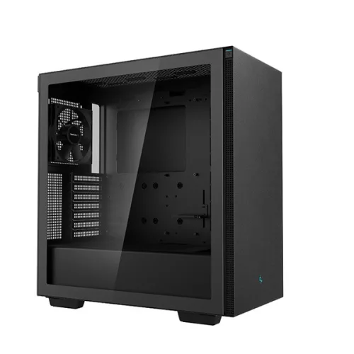 DeepCool Számítógépház - CH510 (fekete, ablakos, 1x12cm ventilátor, Mini-ITX / Mico-ATX / ATX / E-ATX, 2xUSB3.0)