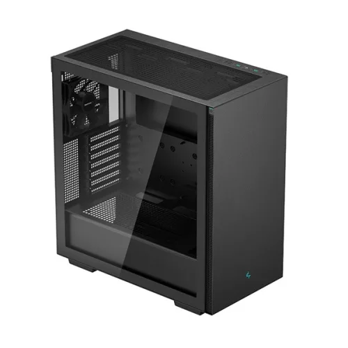 DeepCool Számítógépház - CH510 (fekete, ablakos, 1x12cm ventilátor, Mini-ITX / Mico-ATX / ATX / E-ATX, 2xUSB3.0)