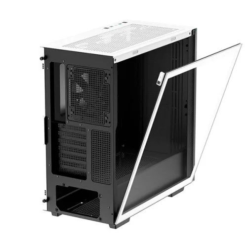 DeepCool Számítógépház - CH510 WH (fehér, ablakos, 1x12cm ventilátor, Mini-ITX / Mico-ATX / ATX / E-ATX, 2xUSB3.0)
