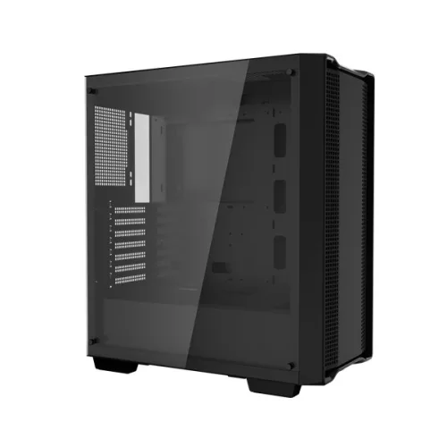 DeepCool Számítógépház - CC560-100034 (fekete, ablakos, venti nélkül, Mini-ITX / Mico-ATX / ATX, 1xUSB3.0, 1xUSB2.0)
