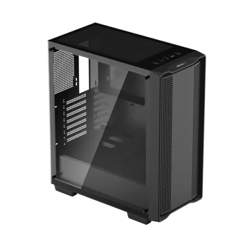 DeepCool Számítógépház - CC560-100034 (fekete, ablakos, venti nélkül, Mini-ITX / Mico-ATX / ATX, 1xUSB3.0, 1xUSB2.0)