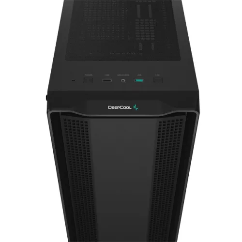 DeepCool Számítógépház - CC560-100034 (fekete, ablakos, venti nélkül, Mini-ITX / Mico-ATX / ATX, 1xUSB3.0, 1xUSB2.0)