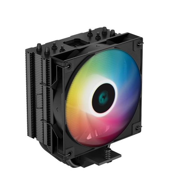 DeepCool CPU Cooler - AG400 BK ARGB (31,6 dB; max, 128,93 m3/h; 4pin csatlakozó, 4 db heatpipe, 12cm, PWM)