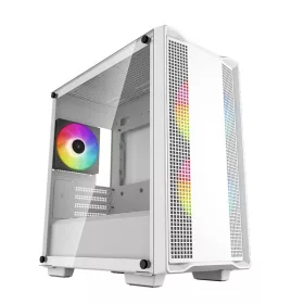   DeepCool Számítógépház - CC360 ARGB WH (fehér, ablakos, 3x12cm ventilátor, Mini-ITX / Mico-ATX, 1xUSB3.0, 1xUSB2.0)