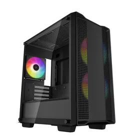   DeepCool Számítógépház - CC360 ARGB (fekete, ablakos, 3x12cm ventilátor, Mini-ITX / Mico-ATX, 1xUSB3.0, 1xUSB2.0)