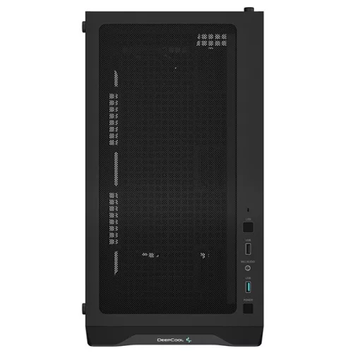 DeepCool Számítógépház - CC360 ARGB (fekete, ablakos, 3x12cm ventilátor, Mini-ITX / Mico-ATX, 1xUSB3.0, 1xUSB2.0)