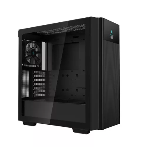 DeepCool Számítógépház - CH510 MESH DIGITAL (ablakos, 1x12cm ventilátor, Mini-ITX / Mico-ATX / ATX / E-ATX, 1xUSB3.0)