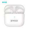 BWOO TWS Bluetooth sztereó headset v5.1 + töltőtok - BWOO BW66 True Wireless    Earphones with Charging Case - fehér
