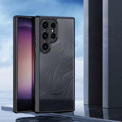 Samsung SM-S928 Galaxy S24 Ultra hátlap - Dux Ducis Aimo Series - fekete/átlátszó