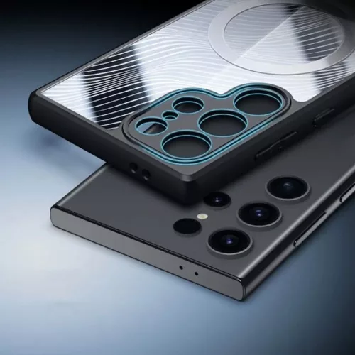 Samsung SM-S928 Galaxy S24 Ultra hátlap - Dux Ducis Aimo MagSafe Series - fekete/átlátszó