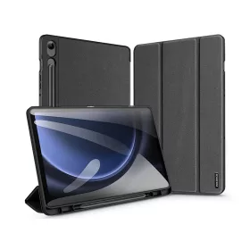   Samsung X510/X516B Galaxy Tab S9 FE 10.9 tablet tok (Smart Case) on/off funkcióval, Pencil tartóval - Dux Ducis Domo Series - fekete