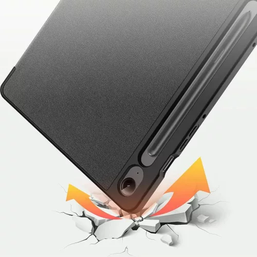 Samsung X510/X516B Galaxy Tab S9 FE 10.9 tablet tok (Smart Case) on/off funkcióval, Pencil tartóval - Dux Ducis Domo Series - fekete