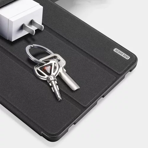 Samsung X810/X816B Galaxy Tab S9+ 12.4 tablet tok (Smart Case) on/off funkcióval, Pencil tartóval - Dux Ducis Domo Series - fekete
