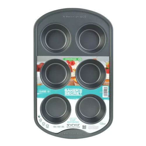 Baker's Secret Baker’s Secret Classic Line 6 darabos muffin sütőforma - 31,3 x 18,6 x 3,6 cm (BS10006)