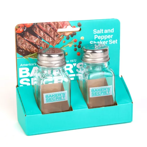 Baker's Secret Baker's Secret só- és borsszóró szett - üveg - 9,2 cm - 2 db / szett (BS40149)